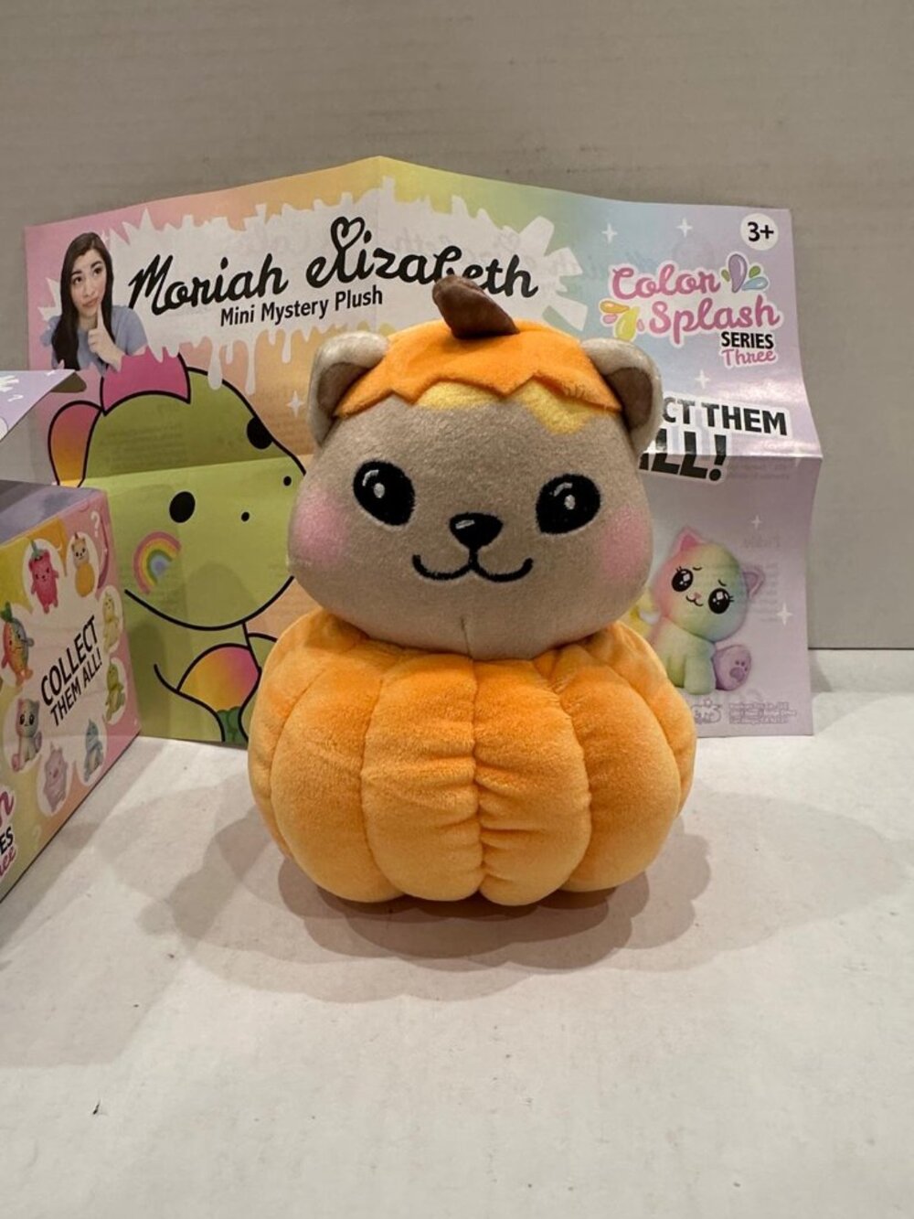 Moriah Elizabeth Series 3 Color Splash Pumpy the Pupkin Mini Plush–Open Box, New